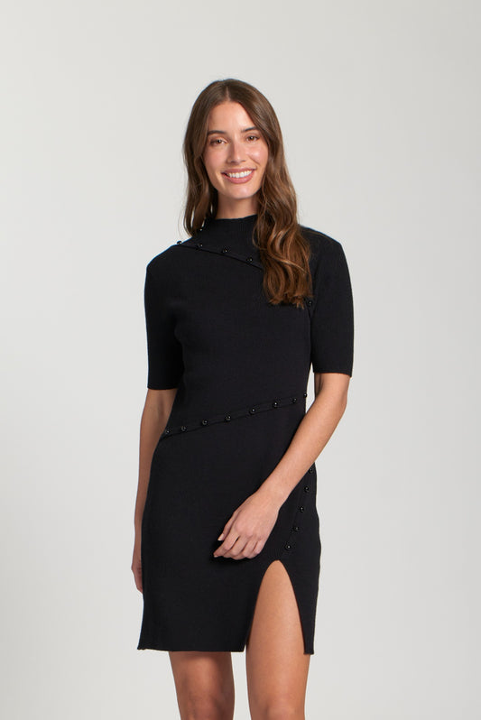 Sweater Dress Assym Seam