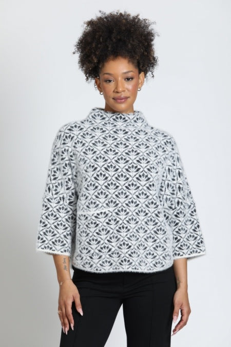 Abstract Floral Sweater