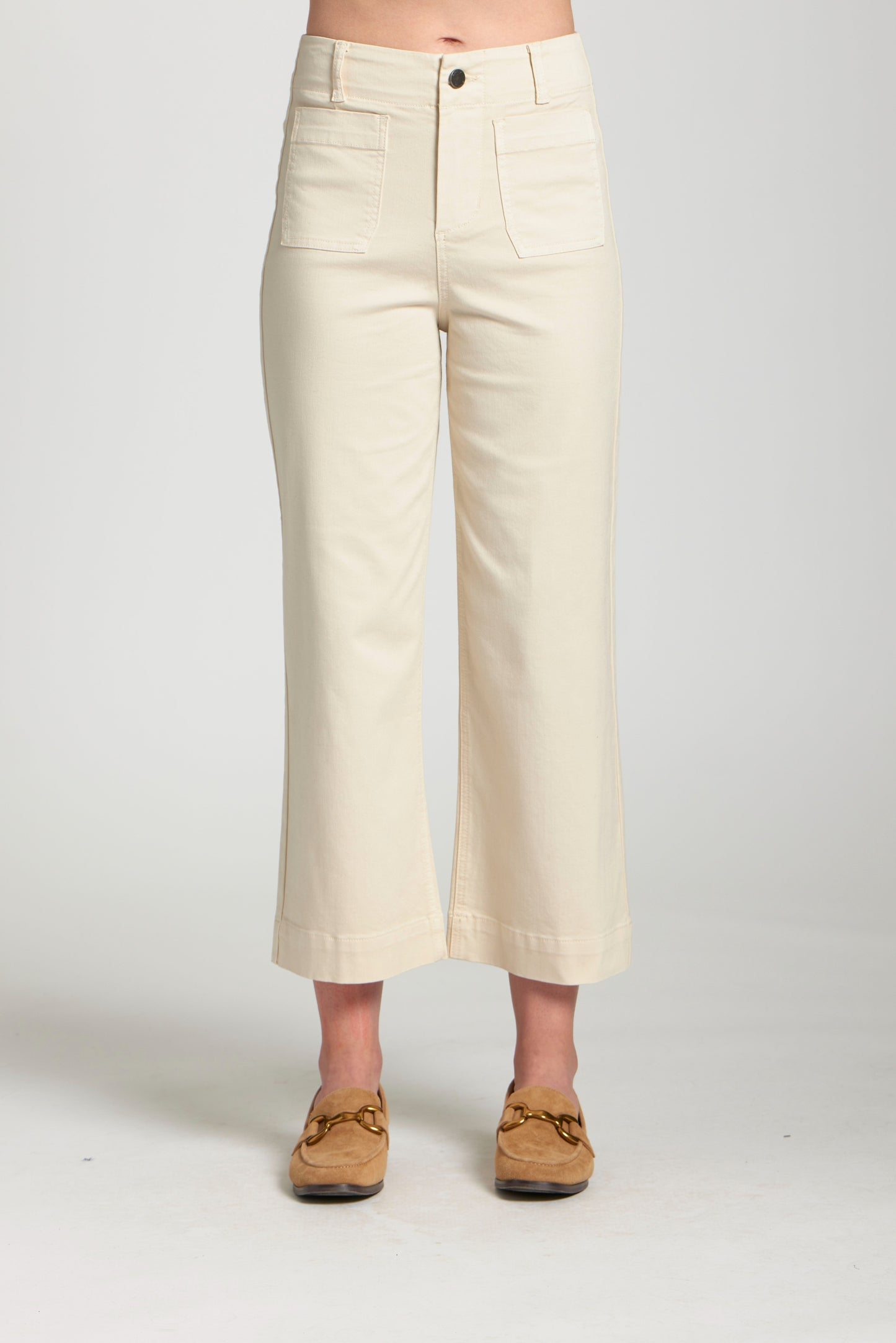 Cropped Wide Leg Patch pockets