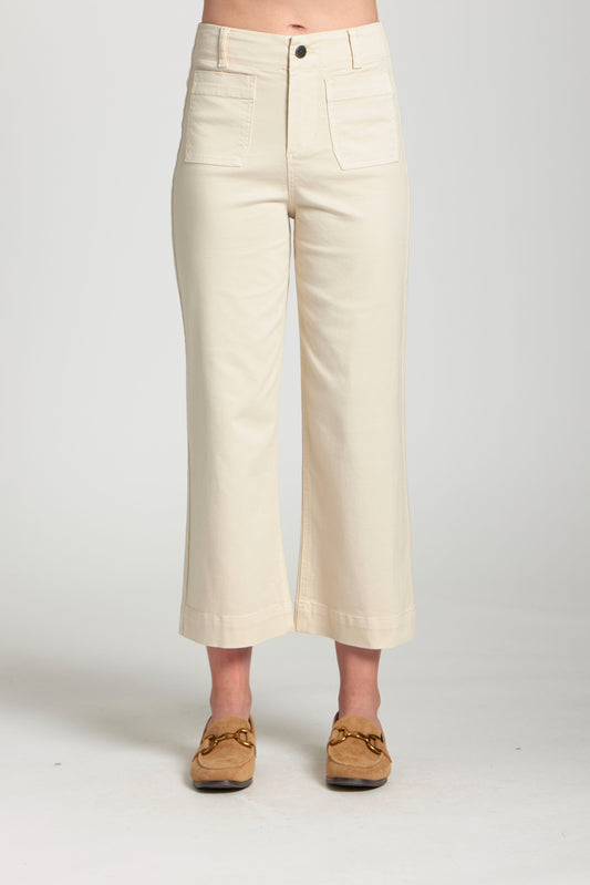 Cropped Wide Leg Patch pockets