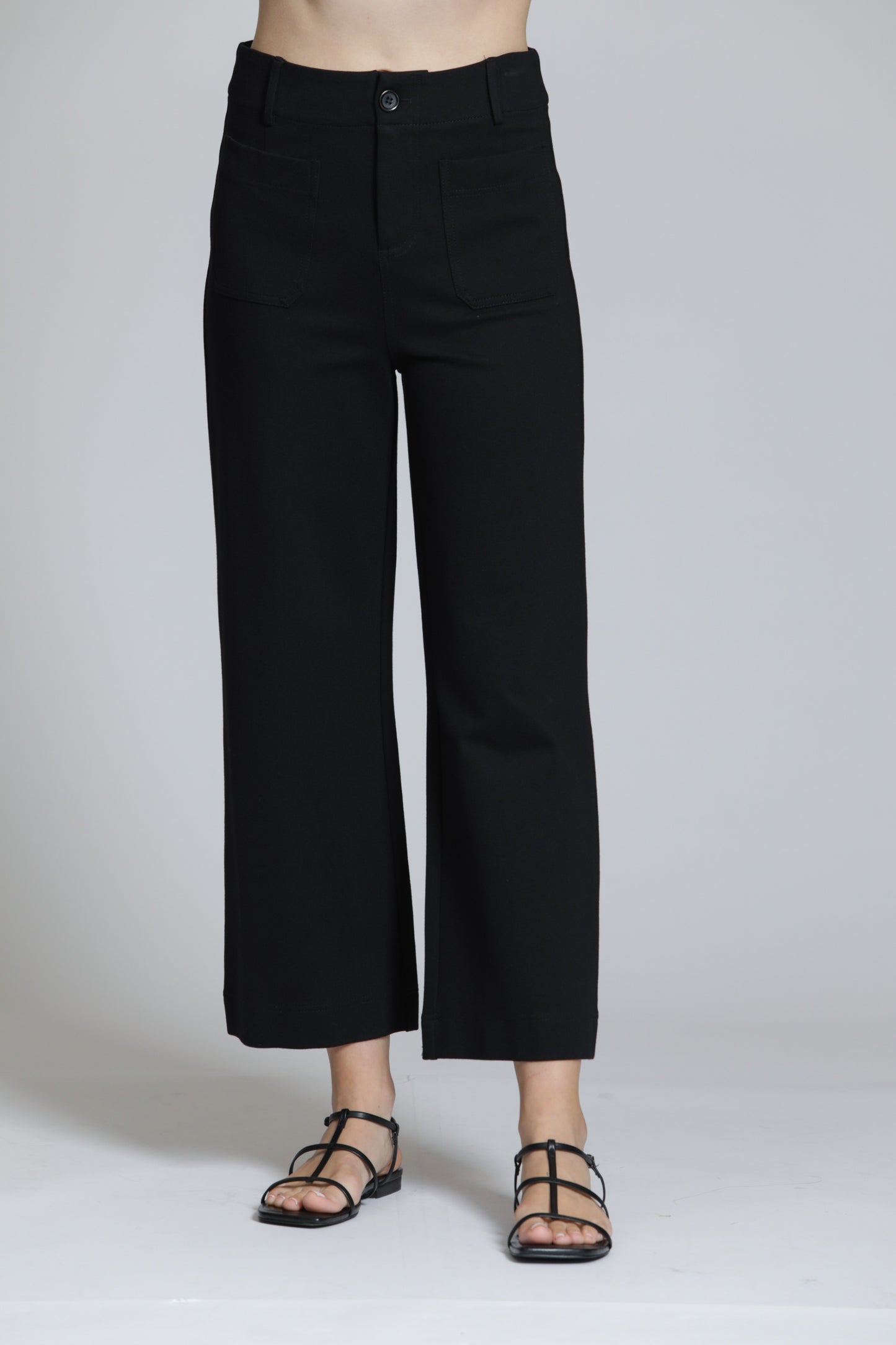Ponte Crop Wide Leg
