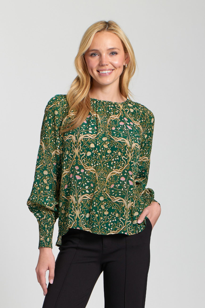 Smocked Cuff Top