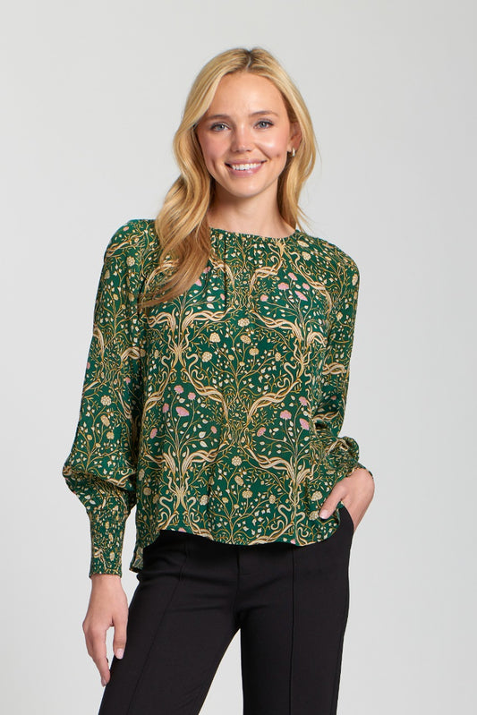 Smocked Cuff Top