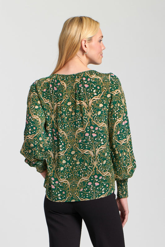 Smocked Cuff Top