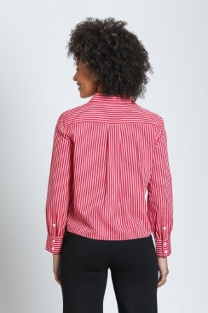 Cranberry Stripe blouse