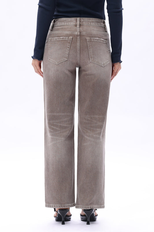 Tobacco Straight leg Jean