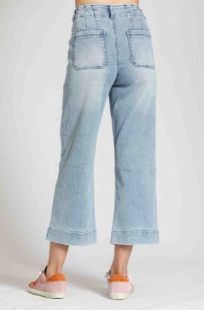Cropped Wide Leg Patch pockets