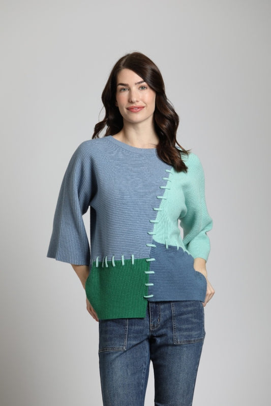 Ottoman Color Block Pullover