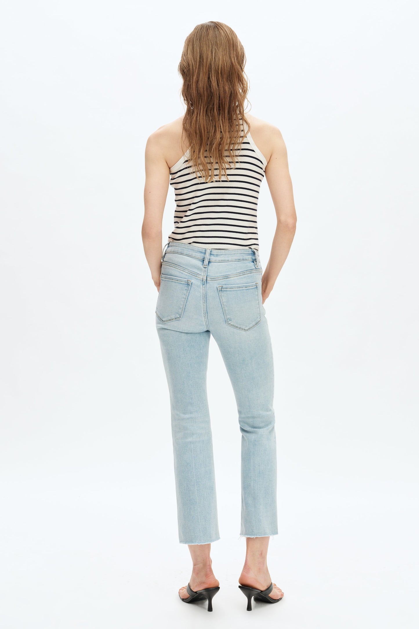 Baby bootcut acid wash jeans