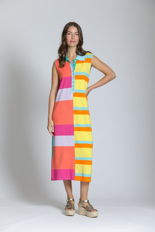 Stripe Polo Knit Dress