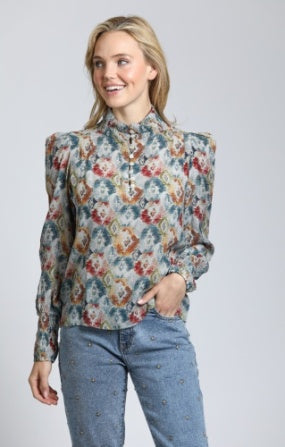 Puff Slv Ruched Top