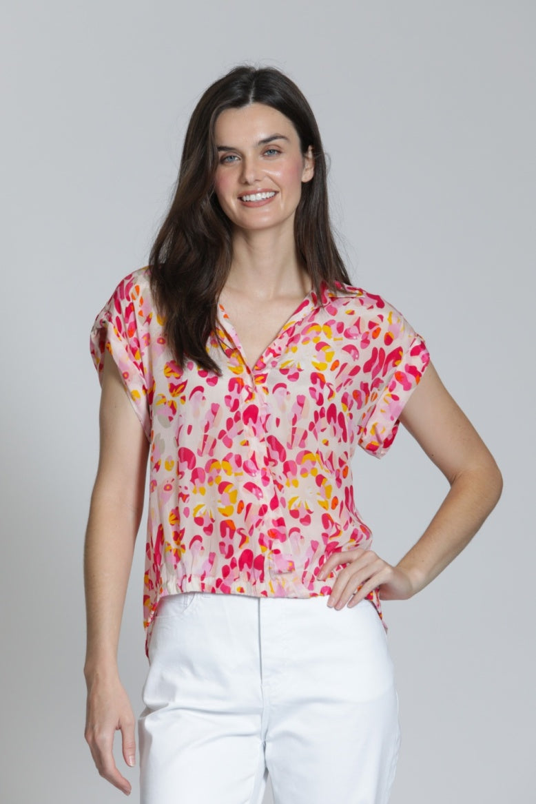 Pullover wrap blouse