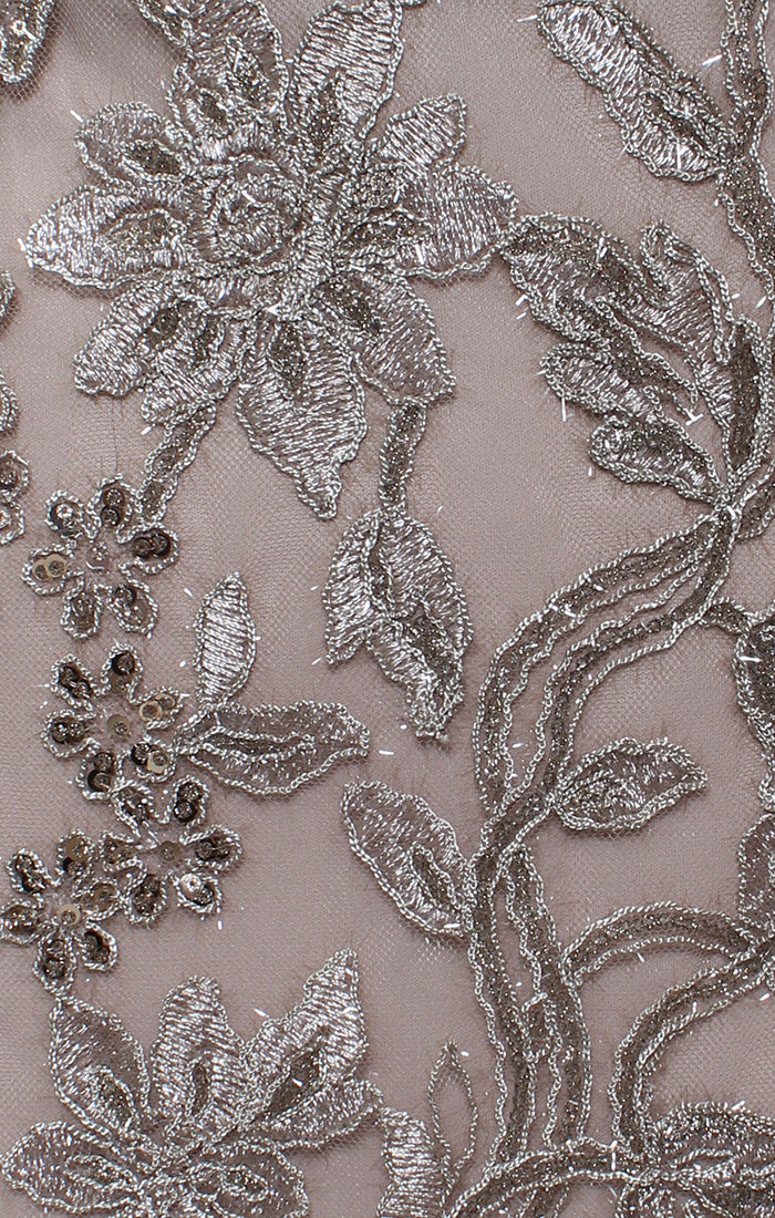 Embd Dress Detail Skirt & Shawl