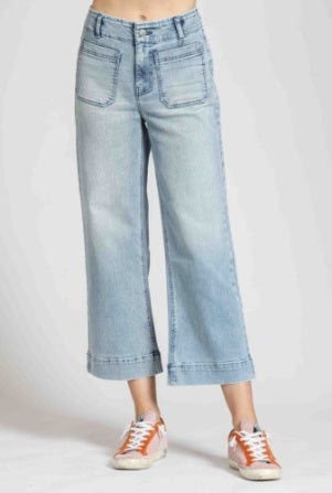 Cropped Wide Leg Patch pockets