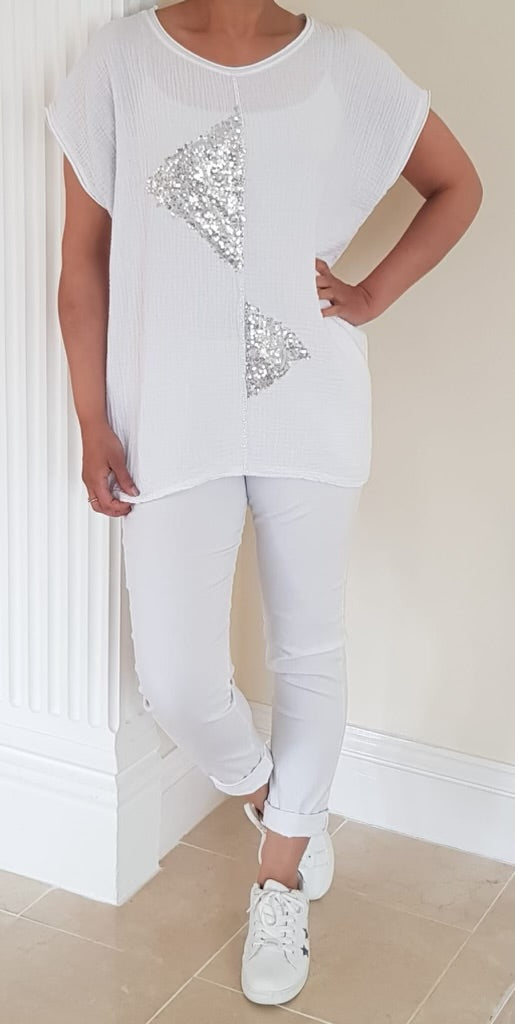 Cheesecloth SequinTriangle