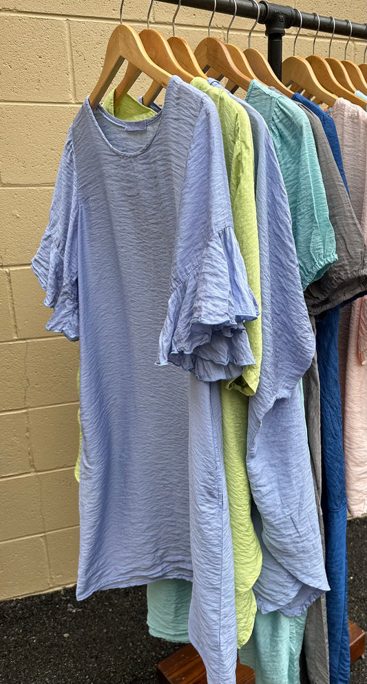 Flounce Sleeve Dress